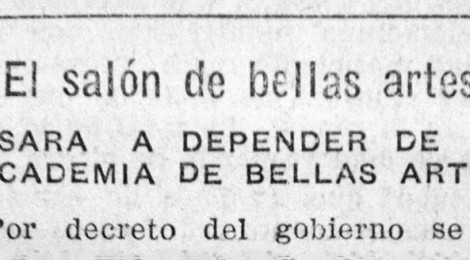 La sección de bellas artes del Museo Provincial queda bajo la órbita de la Academia (1922)