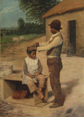 PIÑERO, A. Escena de campo, s/f, óleo sobre tela, 134 x 95,5 cm (Col. MEC)